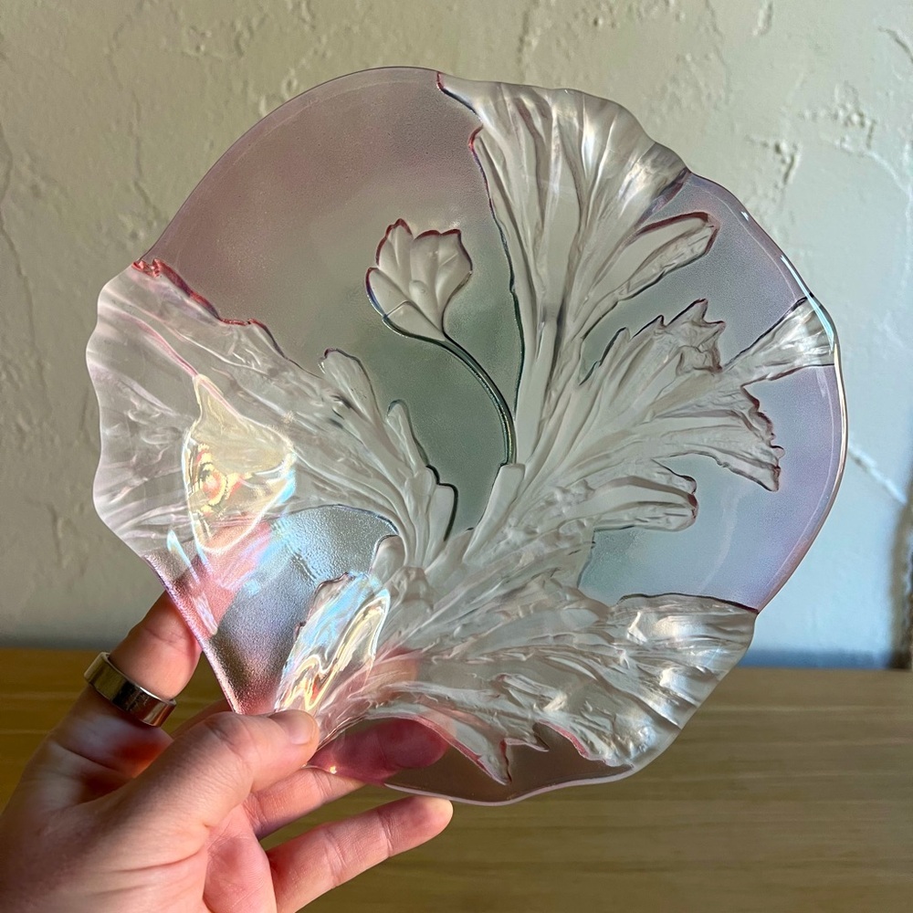 Mikasa Savoir Vivre Artesia Nouveau Pink Purple Green Floral Bowl Dish 8”